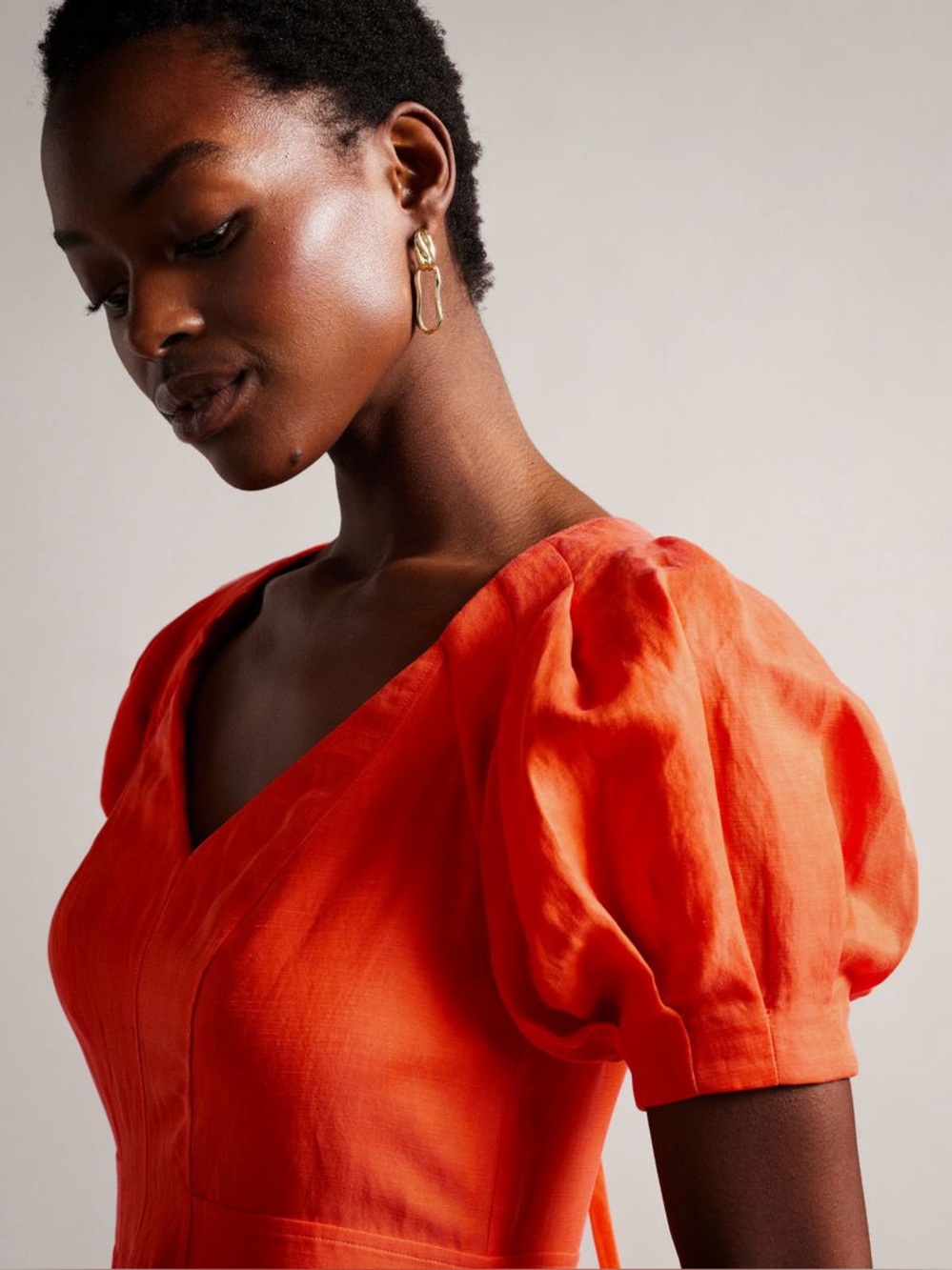 Ted Baker Opalz Puff Sleeve Fit and Flare
Midi Dress - Picture 6 of 9